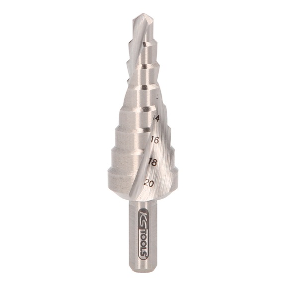 KS TOOLS HSS step drill, D: 6–20 mm, 8 steps - HSS step drill bit