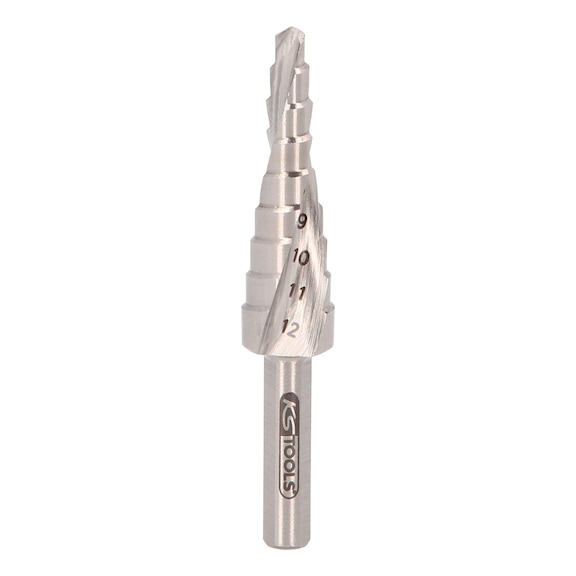 HSS Co 5 step drill, D: 4-12 mm, 9 steps - HSS Co 5 step drill