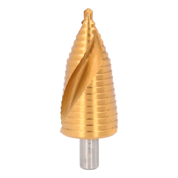KS TOOLS HSS-TiN step drill, D: 6-40 mm, 16 steps - HSS-TiN step drill