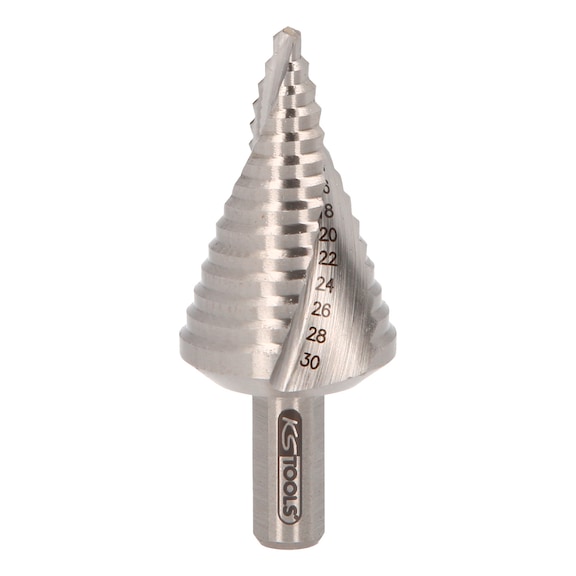 HSS step drill bit, extra short, D: 4-30 mm, 14 steps - HSS step drill extra short