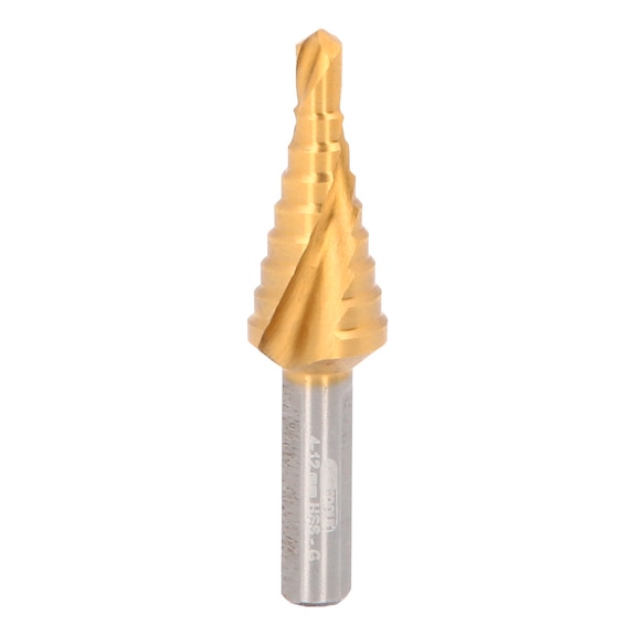 KS TOOLS HSS-TiN step drill extra short
