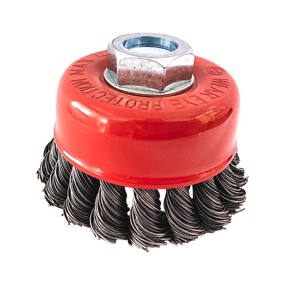 Steel wire cup brush 0.5 mm, D: 80 mm - Wire brush