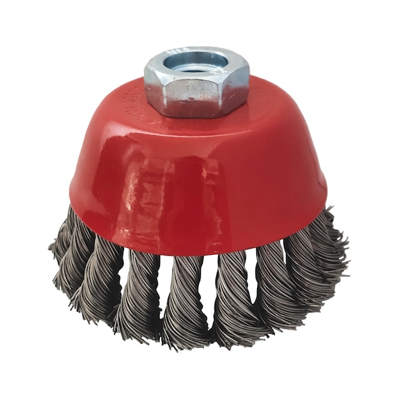 Stainless steel wire cup brush 0.5 mm, D: 90 mm - Wire brush