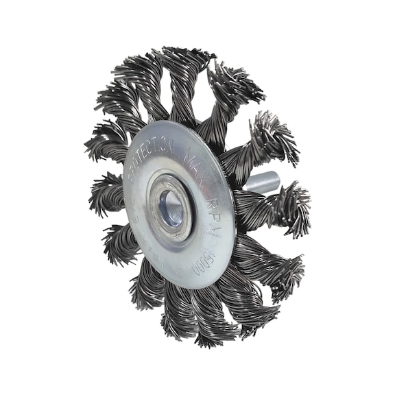 Steel wire round brush 0.3 mm, D: 75 mm - Wire brush