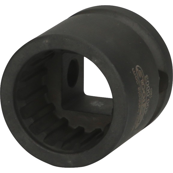 1/2 inch special socket with special profile, phosphated, 30 mm - Socket wrench insert (metal box)