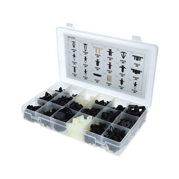 KS TOOLS Fastening clip set for Nissan, 408 pieces - Mounting clip for Nissan