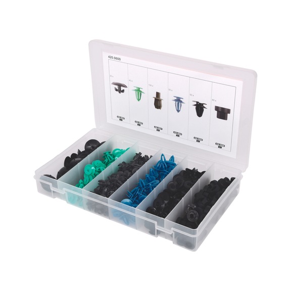 Fastening clip set for Opel, 300 pieces - Mounting clip for Opel