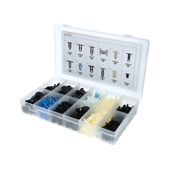 Fastening clip set for Fiat, 308 pieces - Fastening clips for Fiat