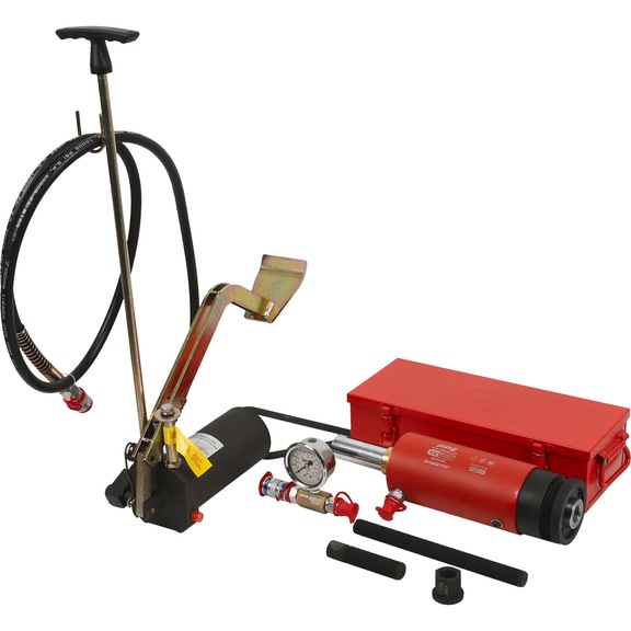 Hydraulic unit 32 t, with hydraulic pump and pressure gauge, 11 pieces - Hydraulics (other)