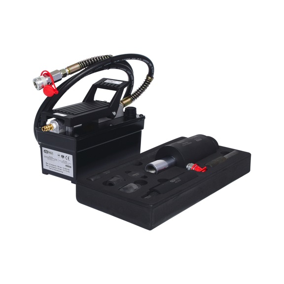 KS TOOLS Hydraulic unit 16t, with air-hydraulic pump, 13-piece - Hydraulic systems