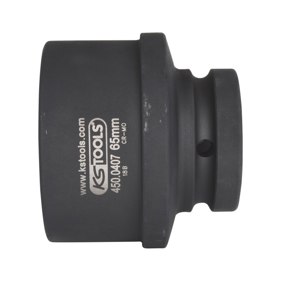 1 inch 12-point power socket, short, 65 mm - 1 inch 12-point power socket