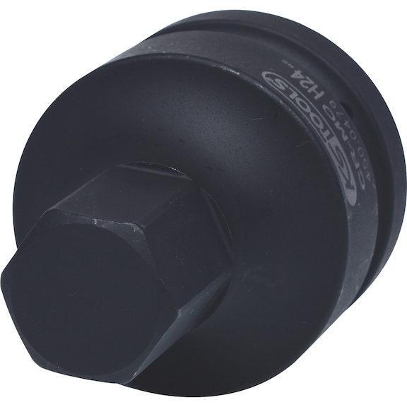 KS TOOLS 1 inch power bit socket hexagon socket, short, 24 mm - 1 inch power bit socket hexagon socket