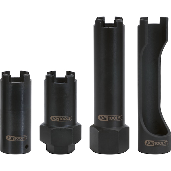 Pressure screw pin socket set for Mercedes and MAN, 4-piece - Socket wrench (set)