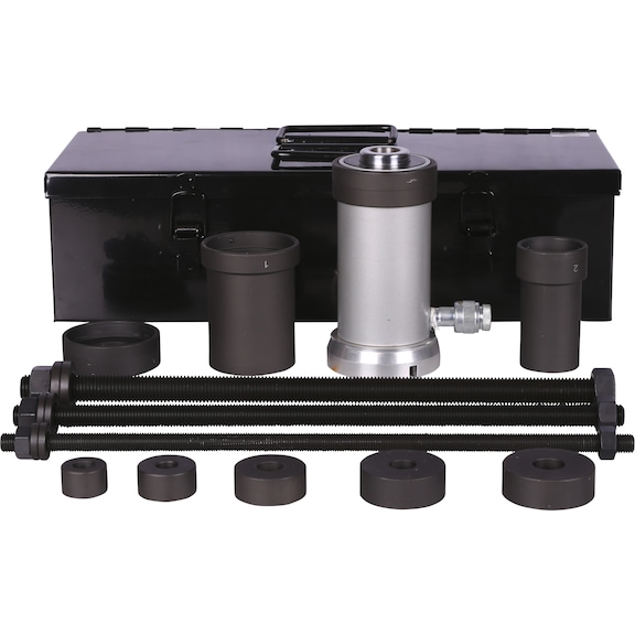 Universal puller sleeve set with 18 t hydraulic cylinder, 24 pieces - Assembly tool (standard part, toolmaking)