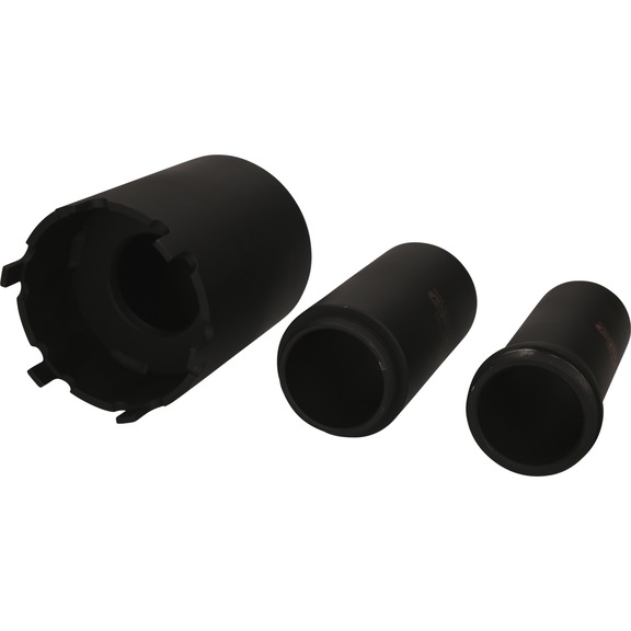 Slotted nut wrench set with 2 guide tubes for MAN, D: 102 mm, 3-piece - Slotted nut wrench