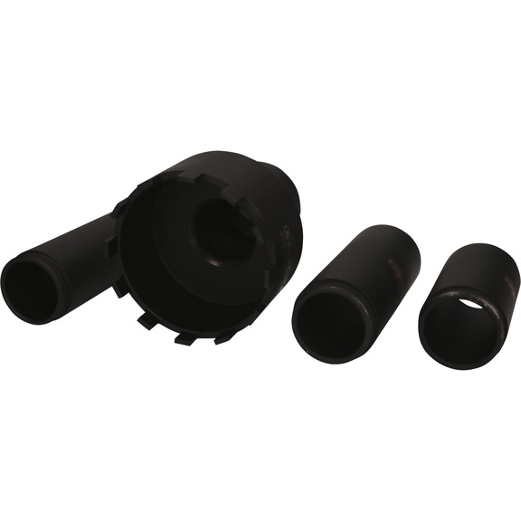 Socket nut wrench set with 3 guide tubes, Mercedes, D: 105.5 mm, 4-piece - Slotted nut wrench