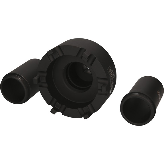 Slotted nut wrench set with 2 guide tubes for Mercedes, D: 113 mm, 3-piece - Slotted nut wrench