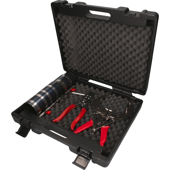 KS TOOLS Kolbenring-Spannband-Satz, 90 - 175 mm, 5-teilig - Kolben (KFZ, Kurbeltrieb)