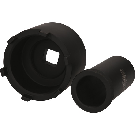 Socket nut wrench set with guide tube for Mercedes, D: 75 mm, 2-piece - Slotted nut wrench