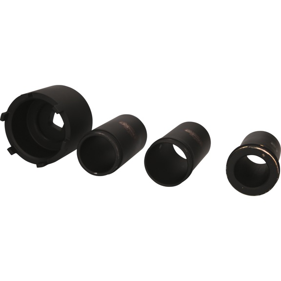 Socket nut wrench set with 3 guide tubes for Mercedes, D: 75 mm, 4-piece - Slotted nut wrench