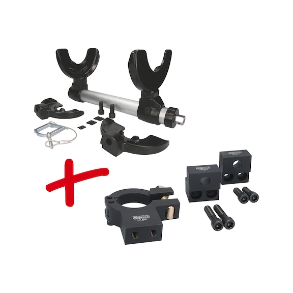KS TOOLS Federspanner-Satz inklusive Universal Federbeinhalter, 13-teilig - Kraftspanner (Sonstiges)