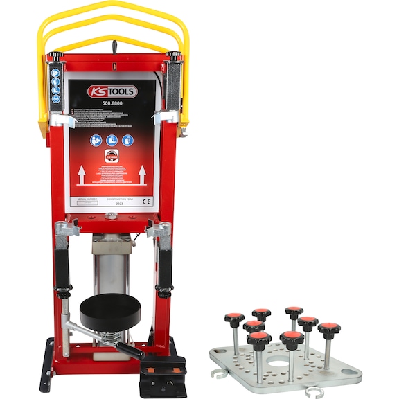 Compressed air spring compressor incl. adapter plate - Shock absorbers (motor vehicles, chassis damping)