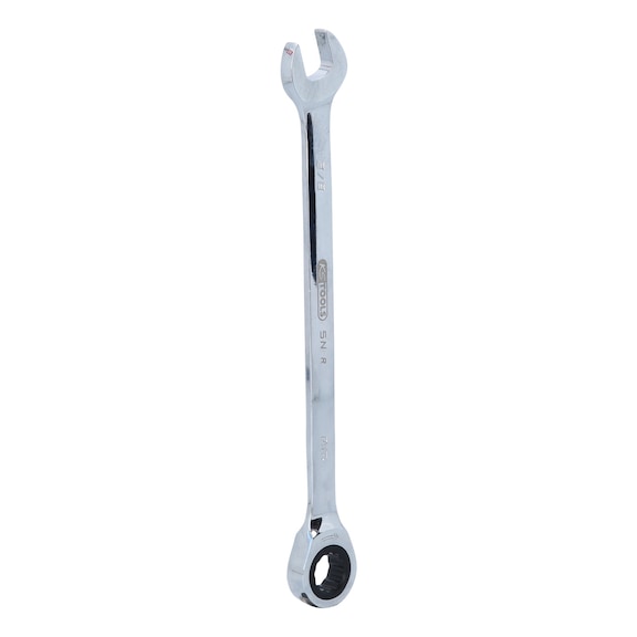GEARplus ratchet combination wrench, 3/8 inch on hanger - GEARplus ratchet ring spanner
