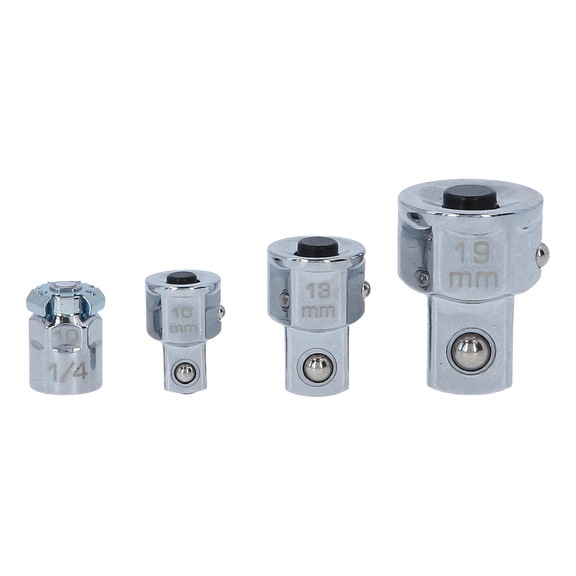 GEARplus socket adapter set, metric, 4-piece - Socket wrench (set)
