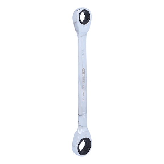 KS TOOLS GEARplus double ratchet ring spanner, 7/16 inch x 1/2 inch - GEARplus double ratchet ring spanner