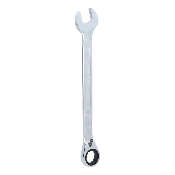 GEARplus ratchet combination spanner, reversible, 34 mm on hanger - GEARplus reversible ratchet ring spanner