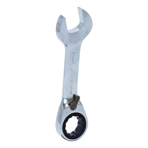 GEARplus ratchet combination wrench, short, 16 mm on hanger - GEARplus ratchet combination spanner, short