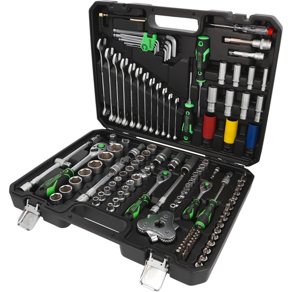 COMPETITION 1/4 inch, 3/8 inch, 1/2 inch socket wrench set, 132 pieces, automotive special - COMPETITION mini bit socket set