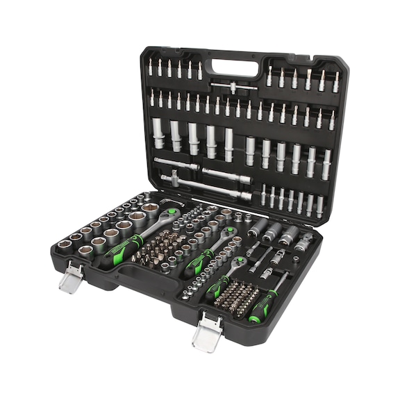 KS TOOLS COMPETITION 1/4 inch, 3/8 inch, 1/2 inch socket wrench set, 191-piece - COMPETITION mini bit socket set