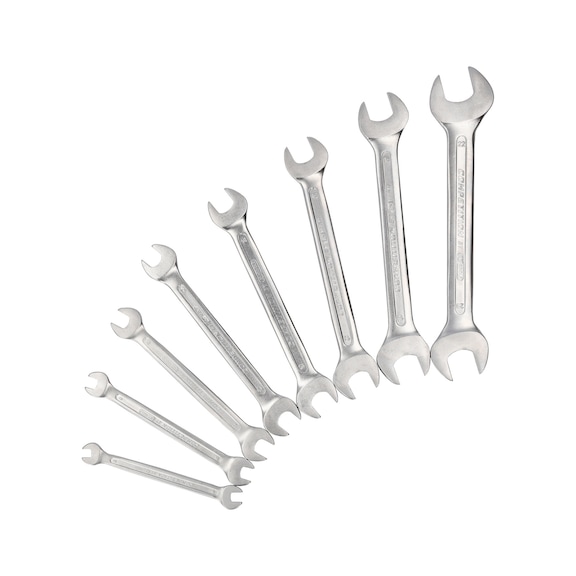COMPETITION double open-end wrench set, 8-piece - Double-ended spanner set