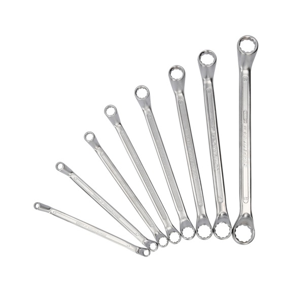 COMPETITION double ring spanner set, offset, 8-piece - Double ring spanner set