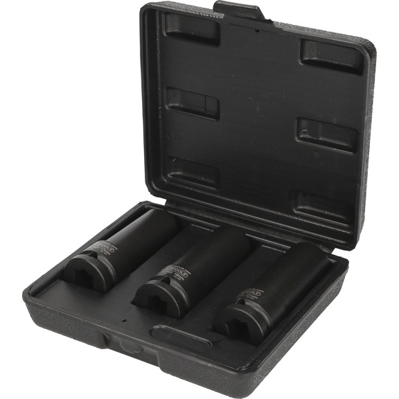 1/2 inch special heavy-duty socket set for bolted track plates, 3-piece - Injection line wrench