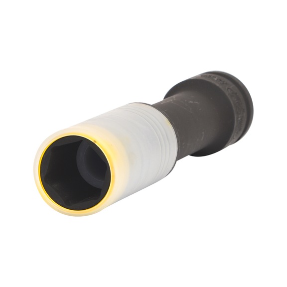 SlimPOWER aluminium rim power socket, extra long, 19 mm - 1/2 inch aluminium rim power socket