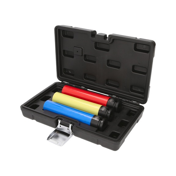 Aluminium wheel rim power socket set, extra long, 3-piece, 1/2 inch, 17, 19, 21 mm - 1/2 inch aluminium rim power socket