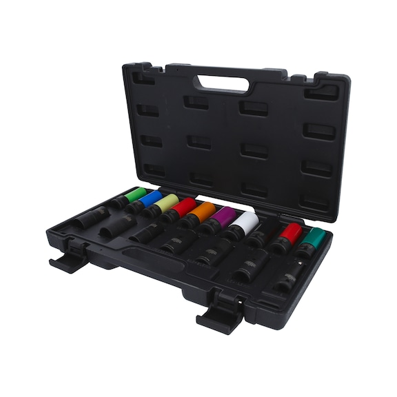 1/2 inch MASTER special power socket set for wheel fastenings, 17 pieces - Additional bit socket