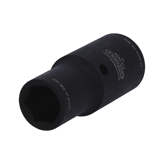 1/2 inch special aluminium rim 2-in-1 power socket, 17.5 / 22.5 mm - Additional socket wrench insert (hexagonal)