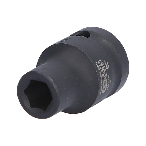 KS TOOLS 1/2 inch hex power socket, short, 9 mm on hanger - 1/2 inch hex power socket
