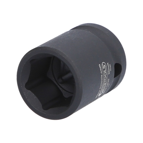 1/2 inch hex power socket, short, 20 mm - 1/2 inch hex power socket