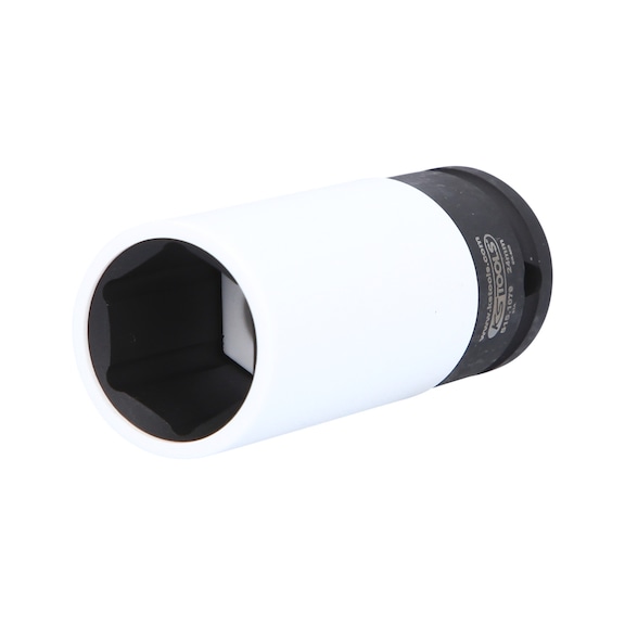 1/2 inch aluminium rim power socket, robust, long, 24 mm - 1/2 inch aluminium rim power socket