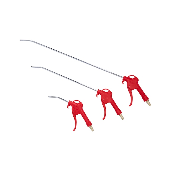 Compressed air blow gun set, 3-piece, 95-510 mm - Blow gun (compressed air)