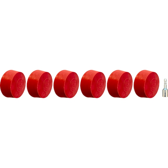KS TOOLS Rubber disc for alloy wheels, conical, pack of 6 - Grinding disc
