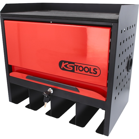 eMONSTER wall-mounted tool cabinet with 1 door, H435xW480xD282mm - Workshop cabinet system