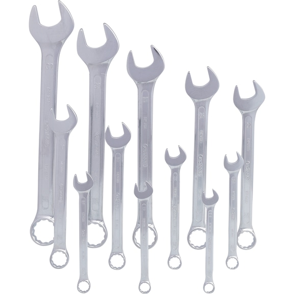 Combination wrench set, angled, 12-piece 10-32 mm - Combination spanner set