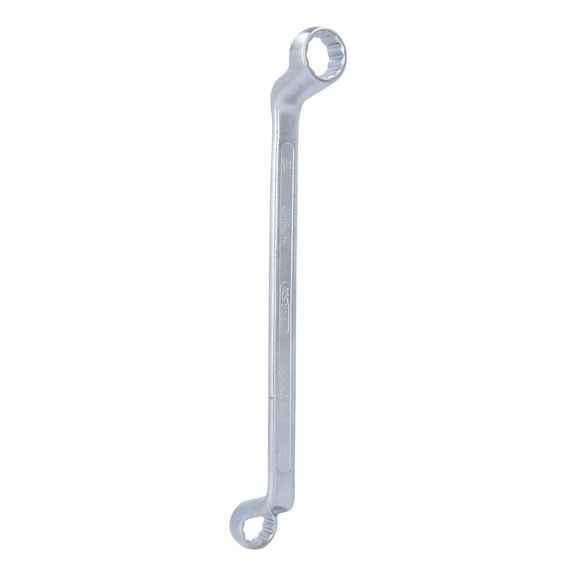 Double ring spanner, offset, 17x19 mm - Double ring spanner, offset