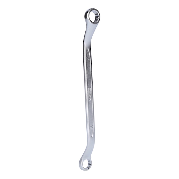 Double ring spanner, slightly offset, 10x11mm - Double ring spanner, offset