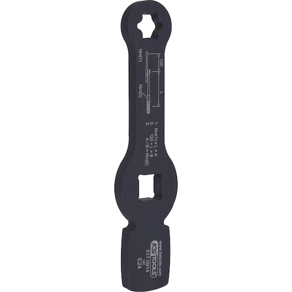 3/4 inch impact TX E-wrench with 2 striking surfaces, E24 - Impact ring spanner